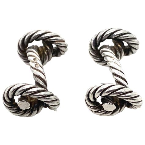 Hermes cufflinks gold and silver